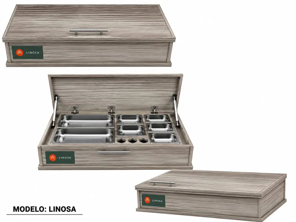 Organizador King's Grill — acabado Linosa
